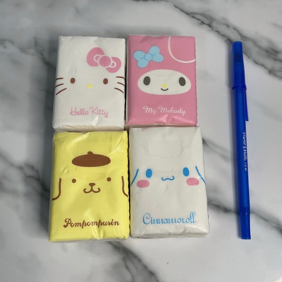 🍬2/$15 NEW Sanrio Mini Tissues (4 Pack) - Picture 4 of 4